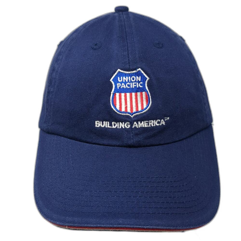 Fahrenheit Baseball Cap Blue One Size Union Pacific Building America Logo Hat